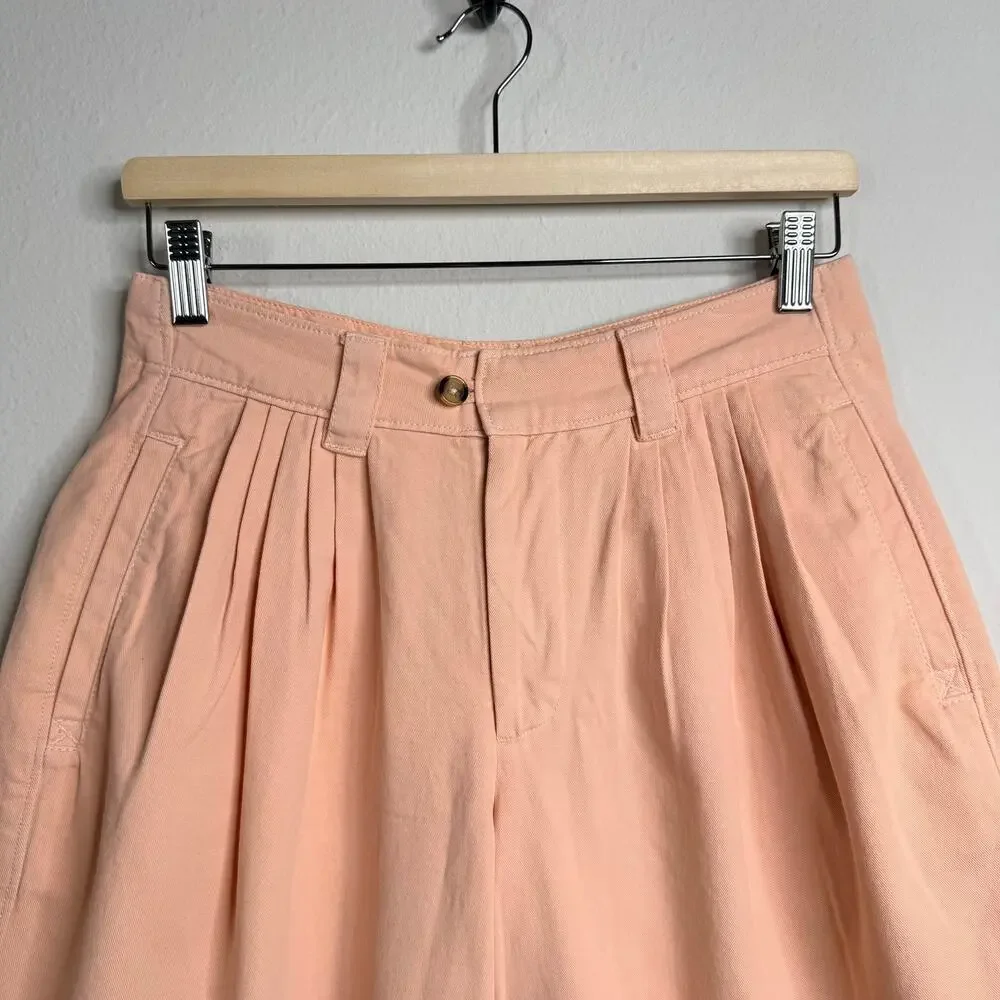 Free People shorts pleated a-line long shorts cotton 4